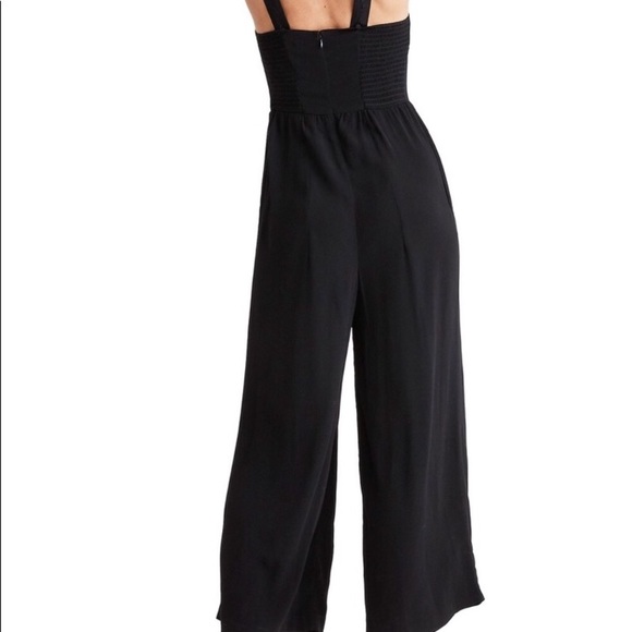 Madewell Smocked Button-Front Crop Jumpsuit 6 - Picture 5 of 9